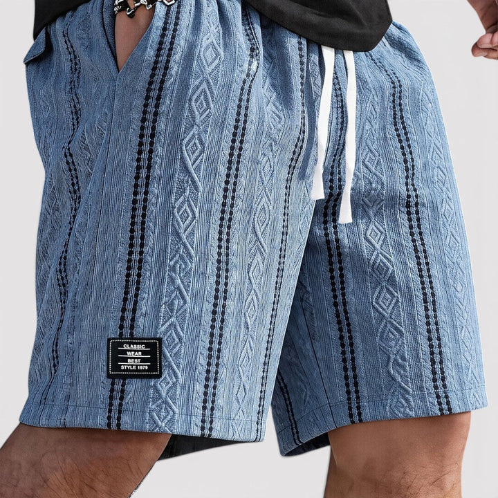 Michael Sydney men's knit shorts, front view