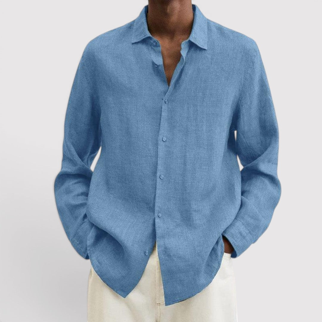 Michael Sydney men's breathable long sleeve shirt, front view