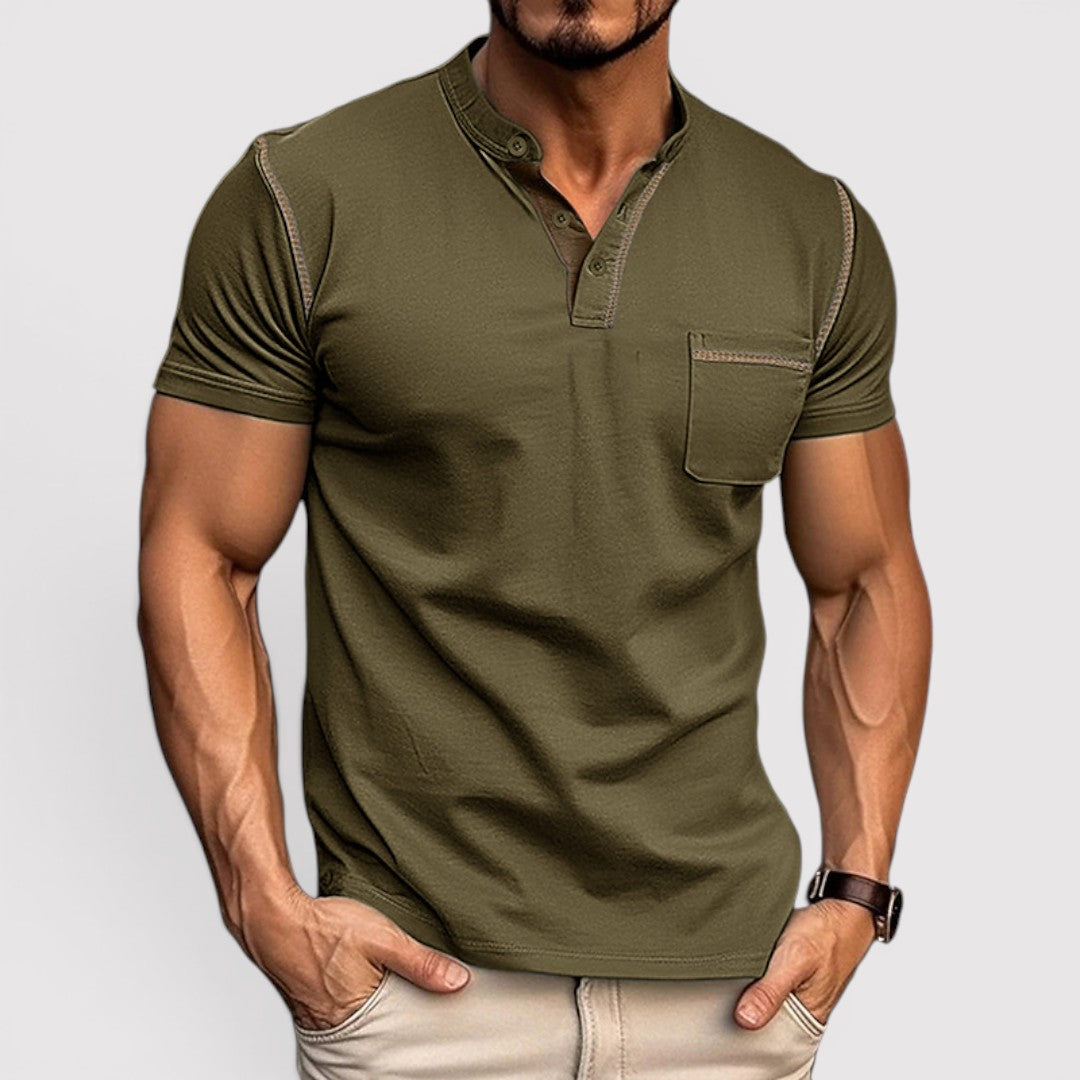 Michael Sydney men's t-shirt with chest pocket, front view