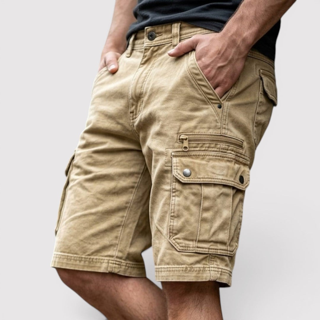 Michael Sydney men's cargo shorts, front view