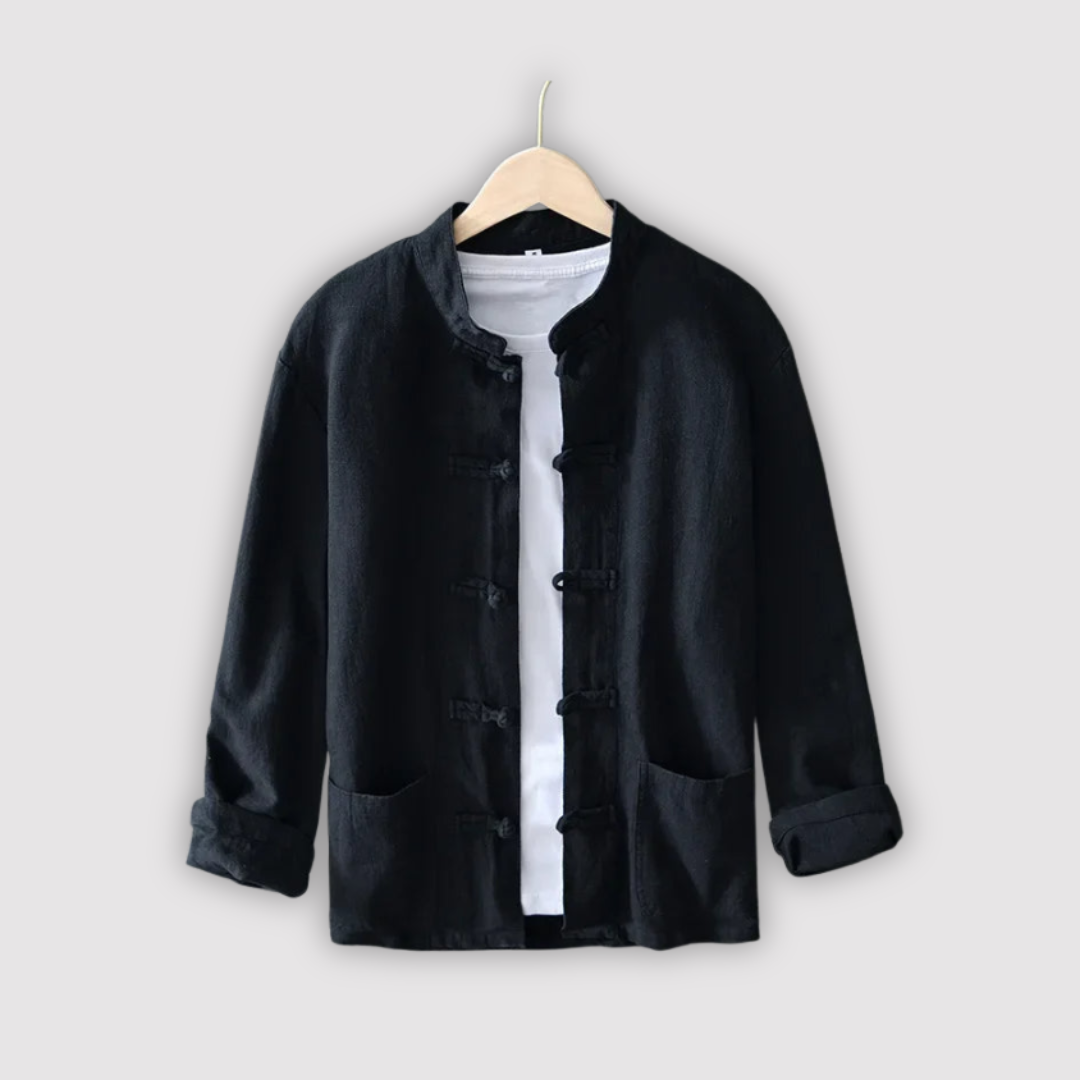 Michael Sydney men's airy long sleeve shirt, front view