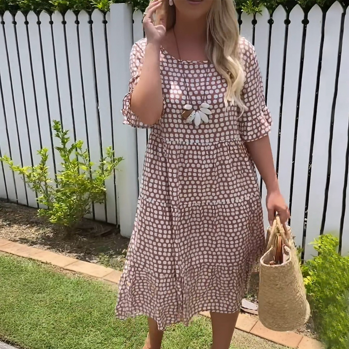 Natalie™ | Polka Dot Midi Dress