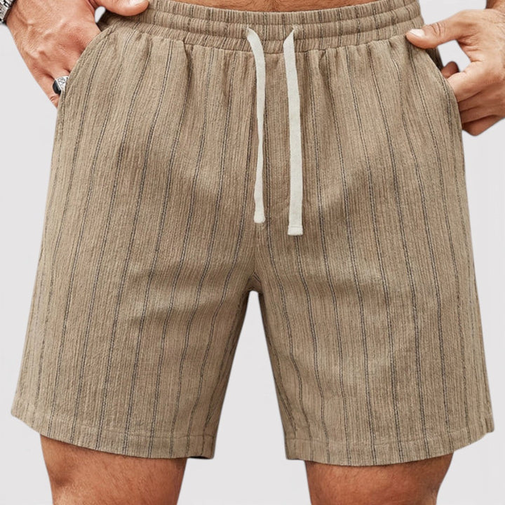 Michael Sydney men's striped shorts, front view