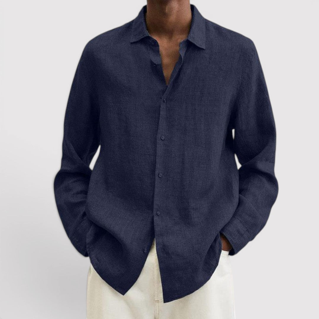 Michael Sydney men's breathable long sleeve shirt, front view