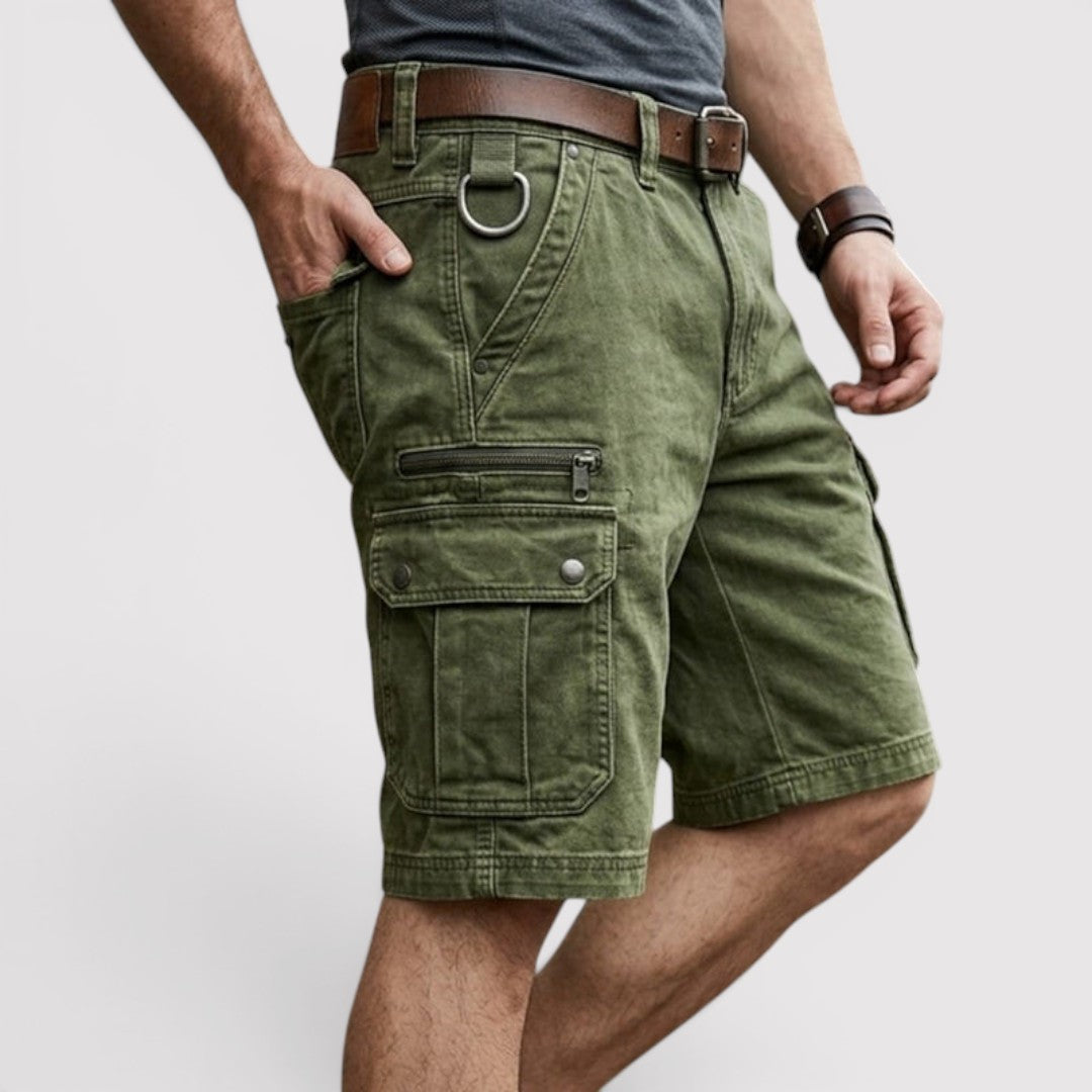 Michael Sydney men's cargo shorts, front view