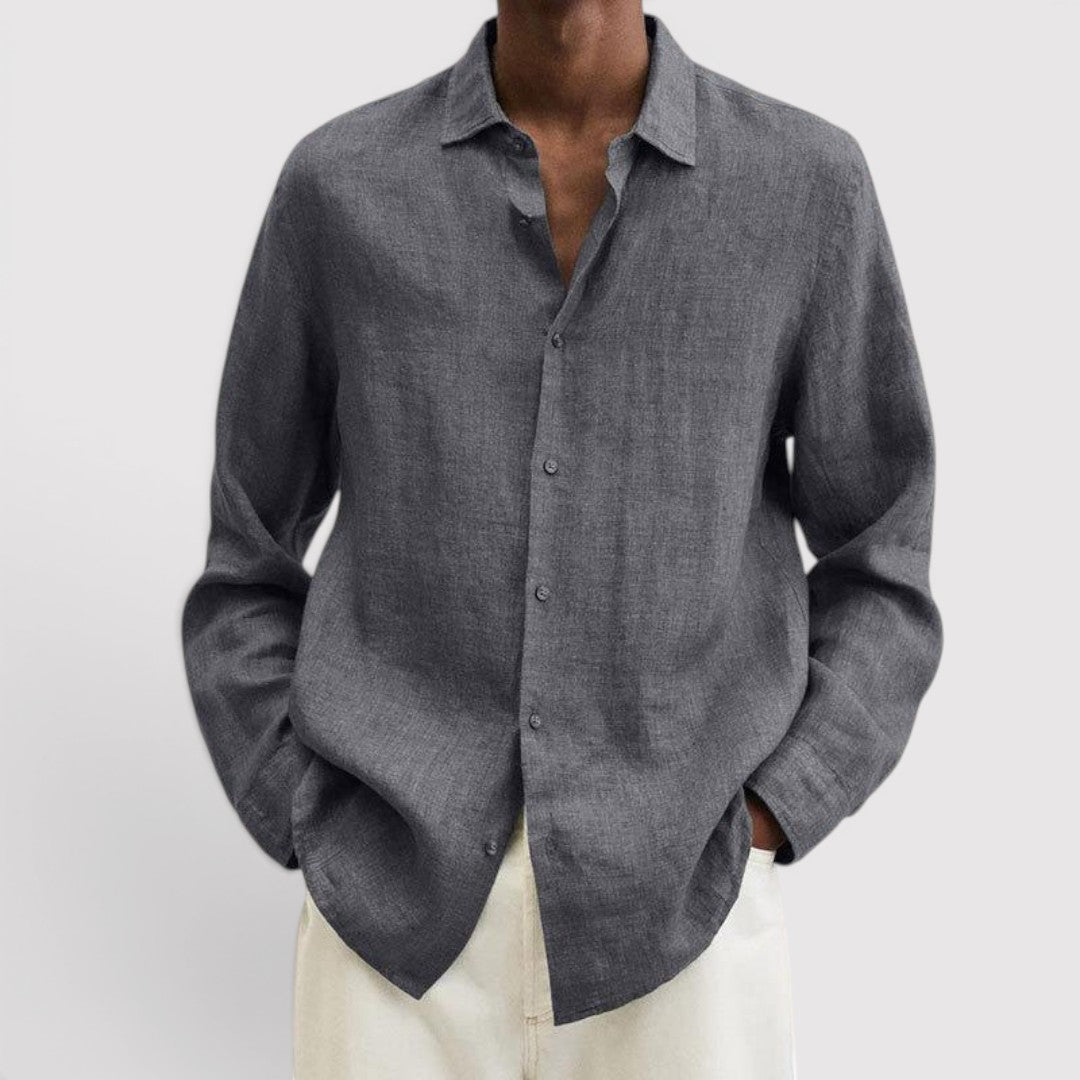 Michael Sydney men's breathable long sleeve shirt, front view