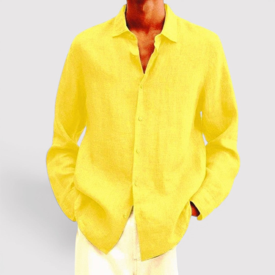 Michael Sydney men's breathable long sleeve shirt, front view