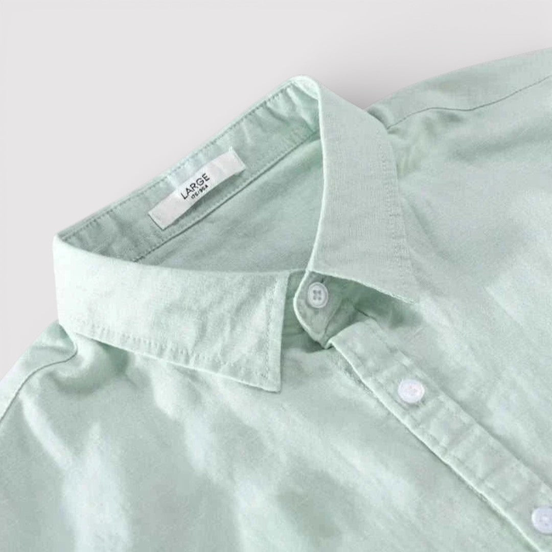 Michael Sydney men's shirt with roll-up sleeves, front view