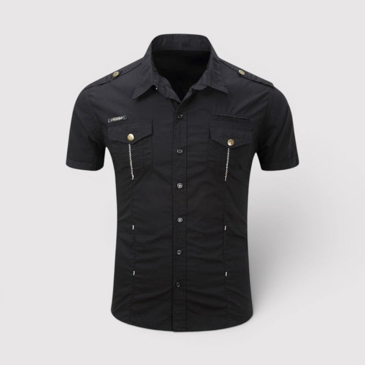 Michael Sydney men's utility shirt, front view