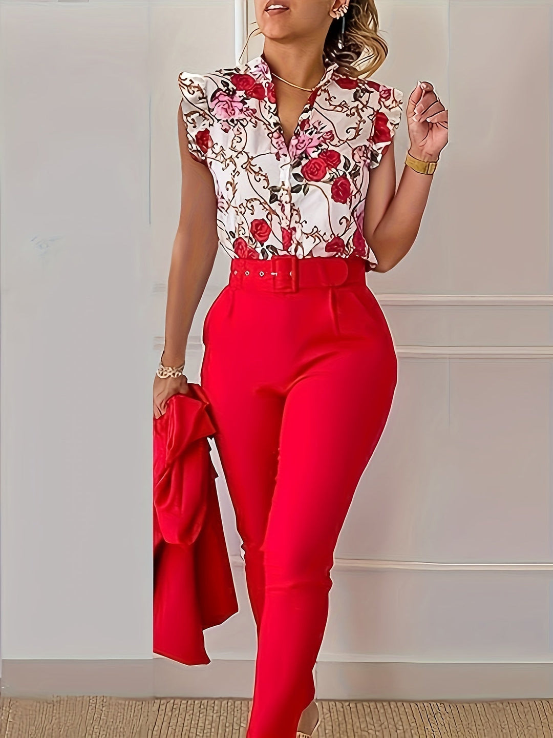 Kelly™ | Ruffle-Sleeve Floral Set