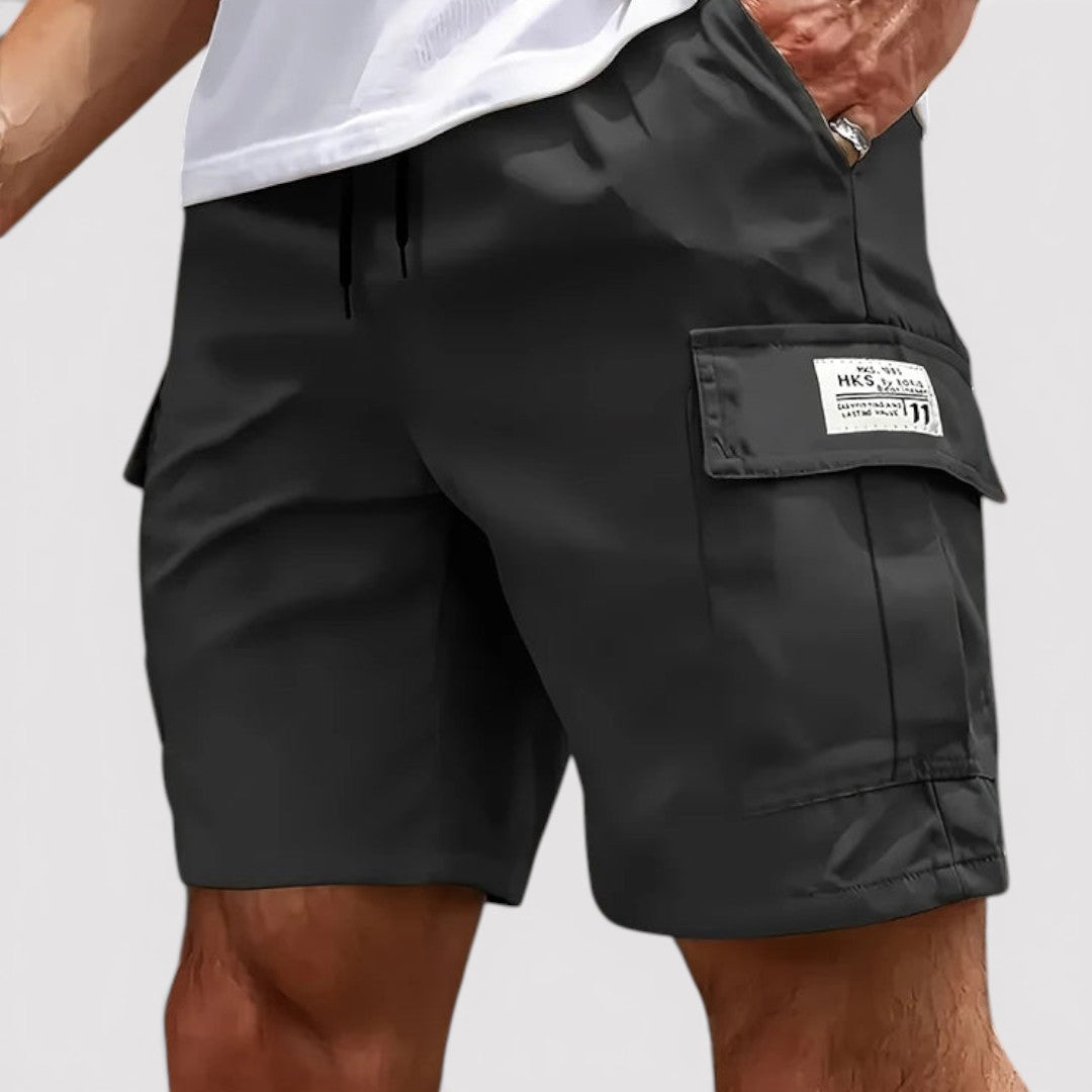 Michael Sydney men's cargo shorts, front view