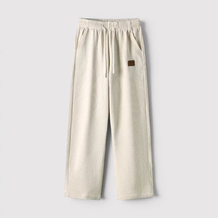 Michael Sydney men's wide ribbed pants, front view