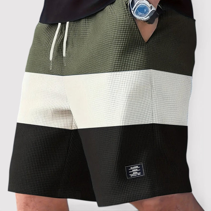 Michael Sydney men's honeycomb-textured shorts, front view