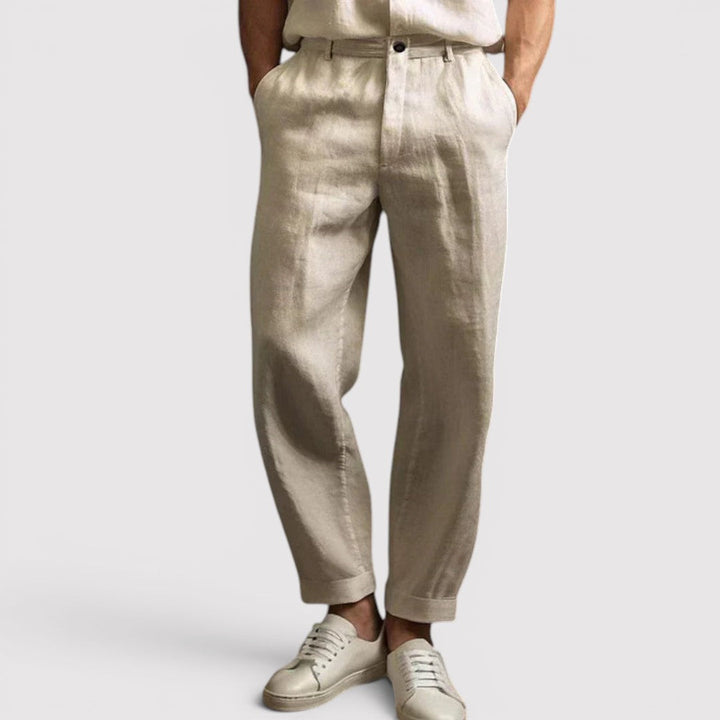 Michael Sydney men's airy pants for hot days, front view