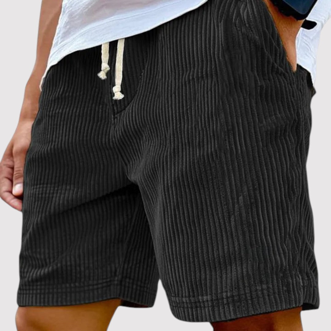 Michael Sydney men's ribbed shorts, front view