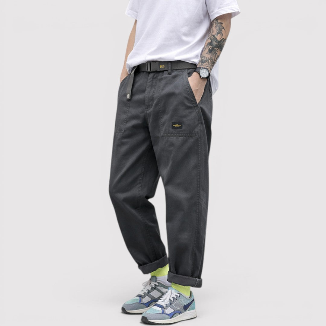 Michael Sydney men's casual pants with pockets, front view