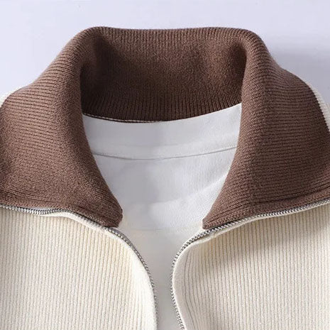 Michael Sydney men's Zip cardigan, front view