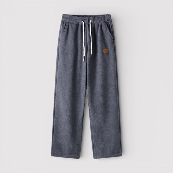 Michael Sydney men's sweatpants with ribbed texture, front view