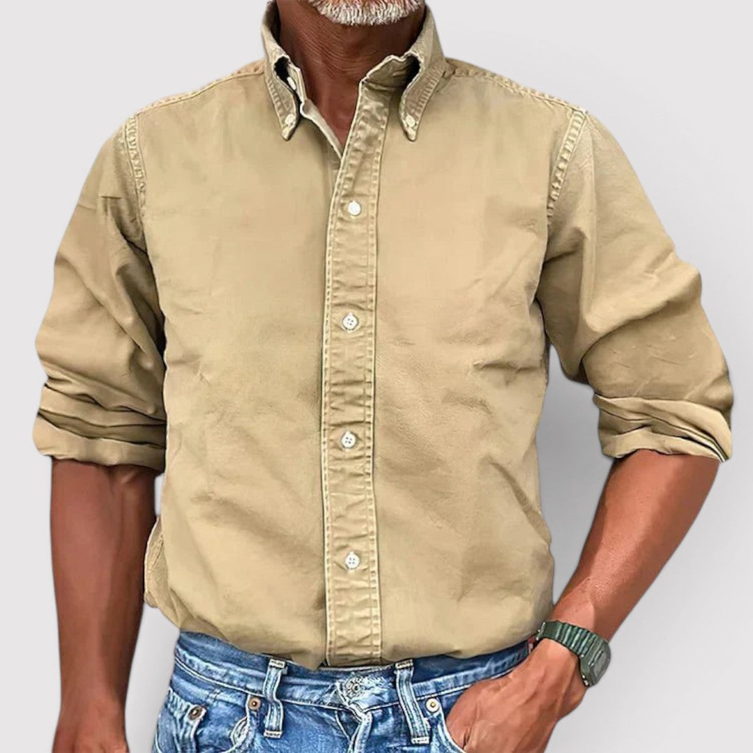 Michael Sydney men's textured shirt, front view