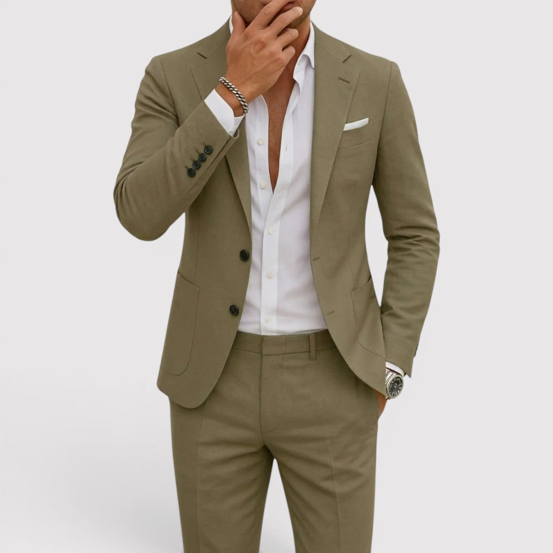 Michael Sydney men's tailored suit set, front view