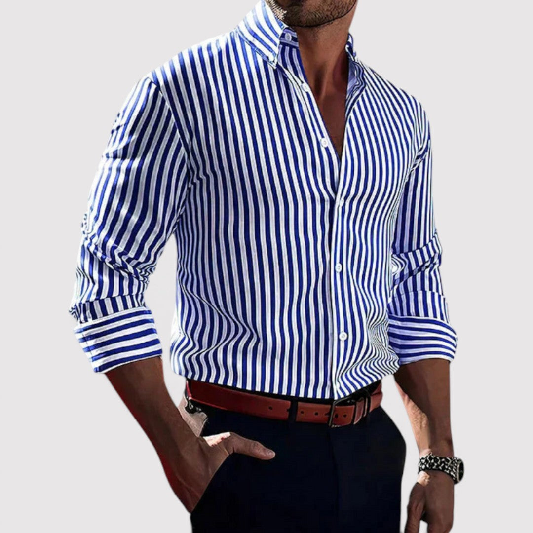 Michael Sydney men's Striped shirt, front view