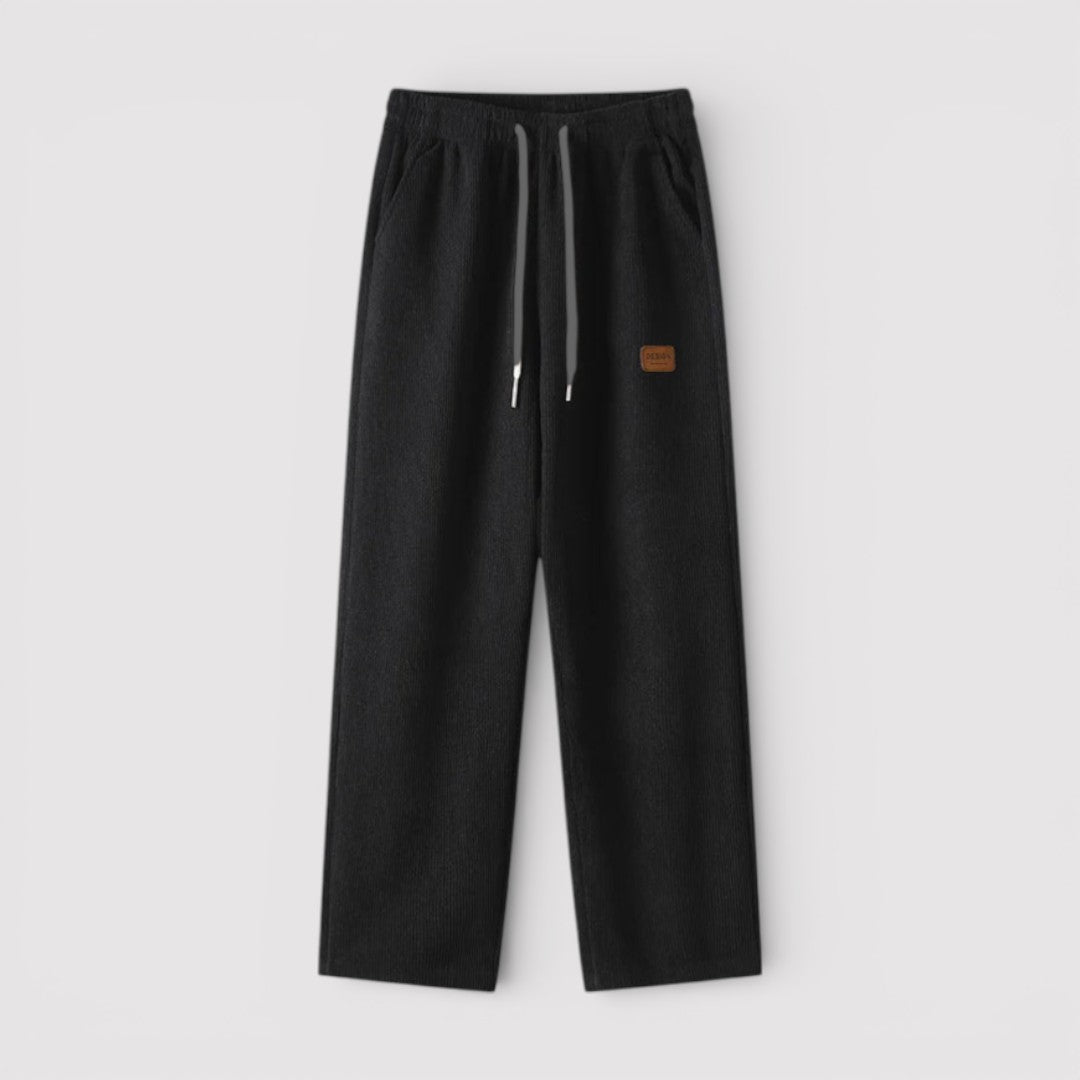 Michael Sydney men's sweatpants with ribbed texture, front view