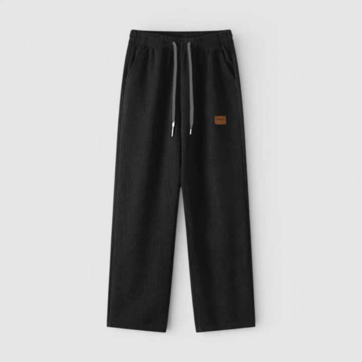 Michael Sydney men's sweatpants with ribbed texture, front view