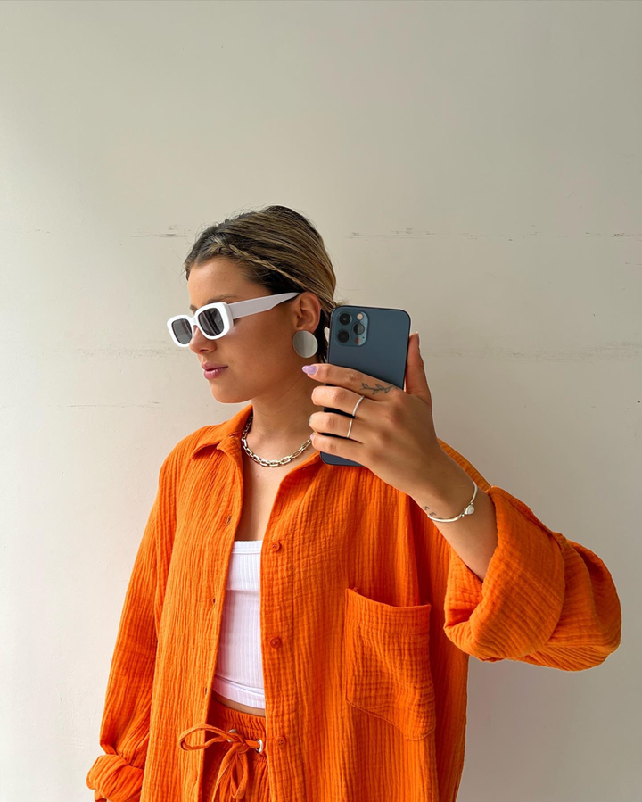 Crystal™ | Button Shirt & Shorts Set