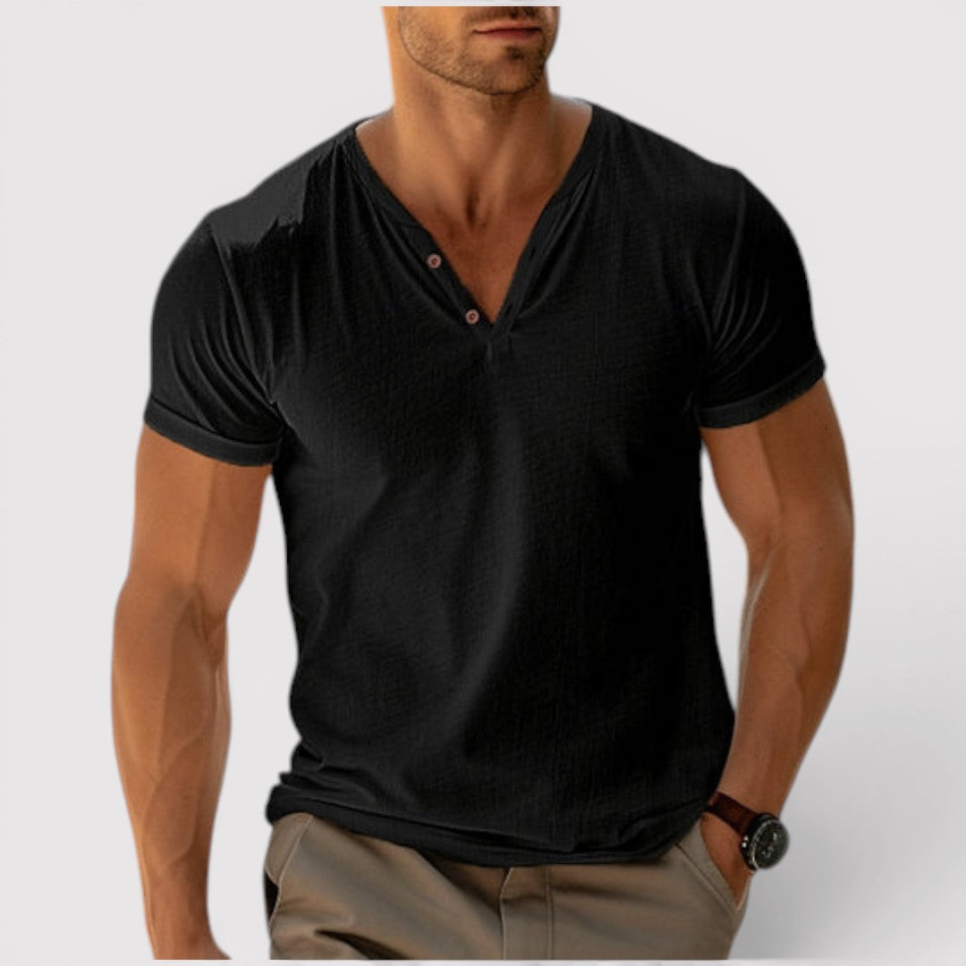 Michael Sydney men's lightweight v-neck t-shirt, front view