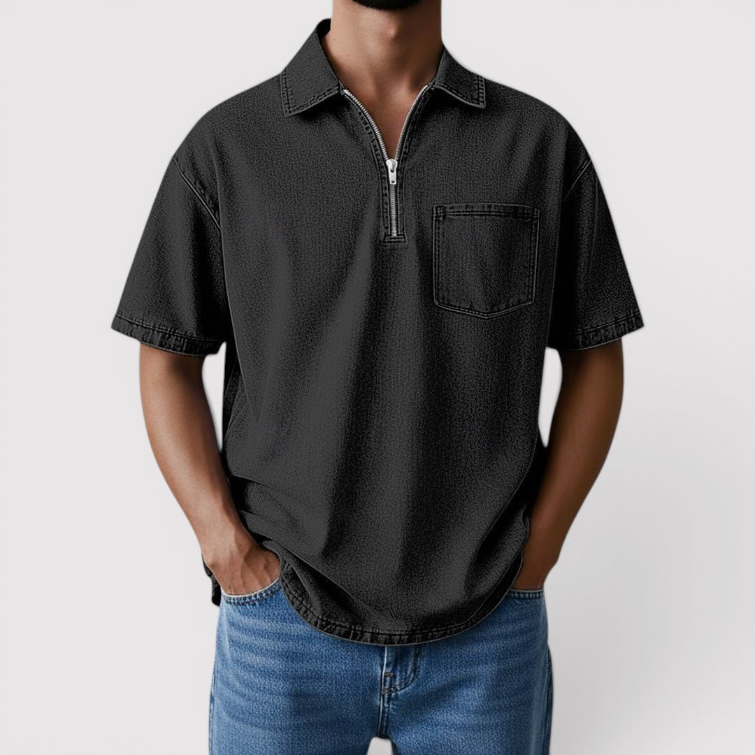 Michael Sydney men's half-zip top, front view