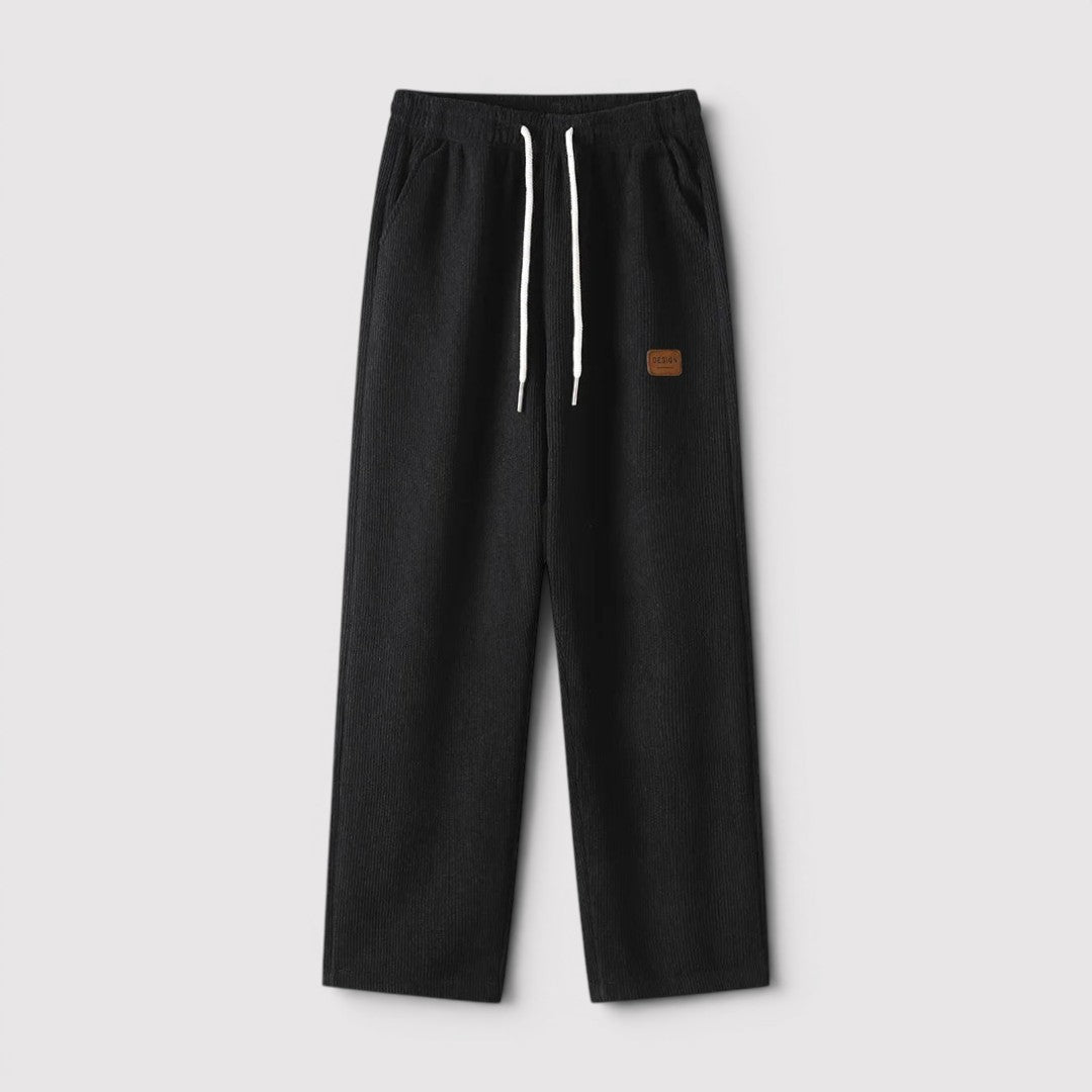 Michael Sydney men's wide ribbed pants, front view