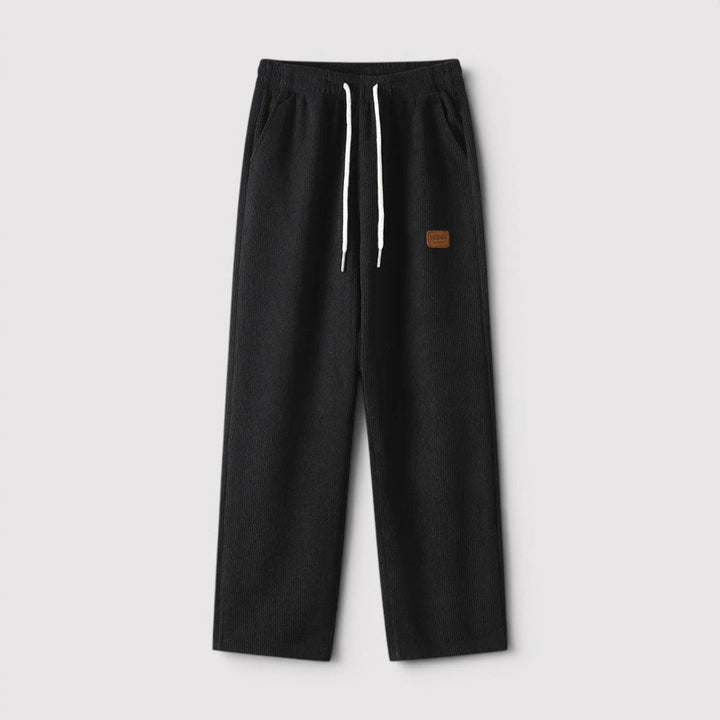Michael Sydney men's wide ribbed pants, front view
