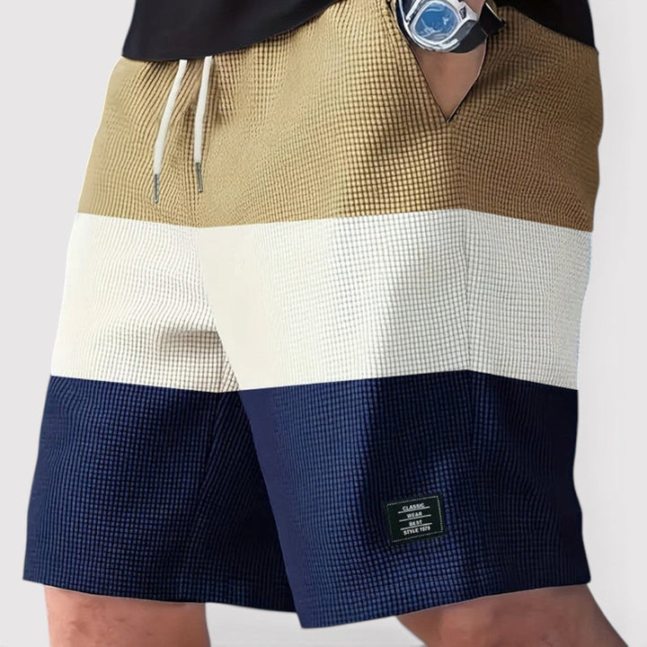 Michael Sydney men's honeycomb-textured shorts, front view
