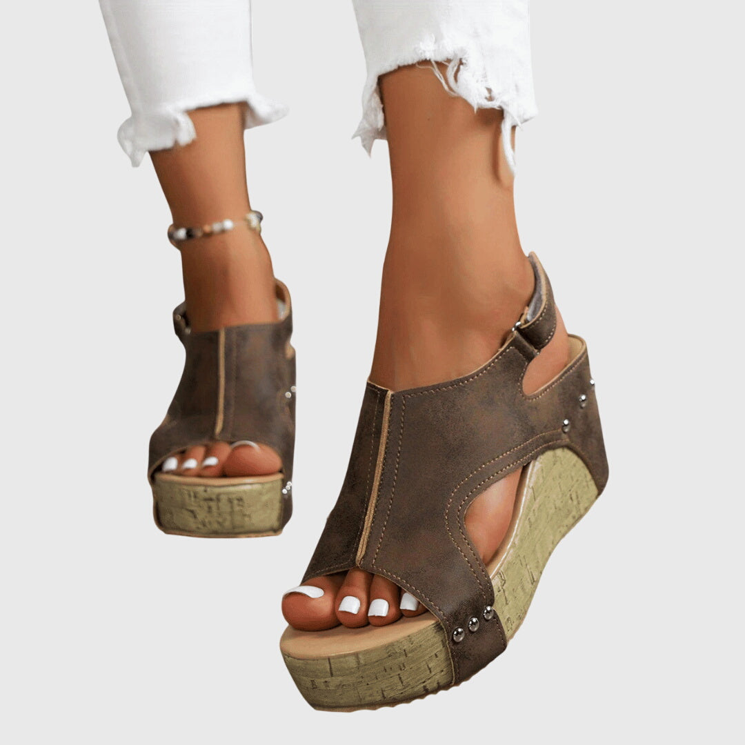 Margot™ | Studded Wedge Sandals