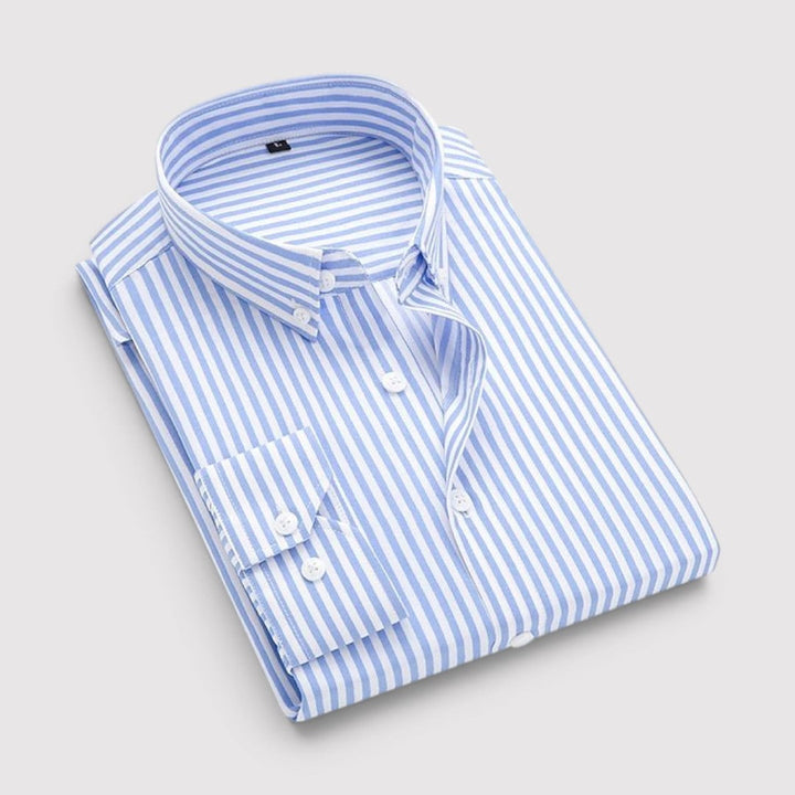 Michael Sydney men's shirt with stripe pattern, front view