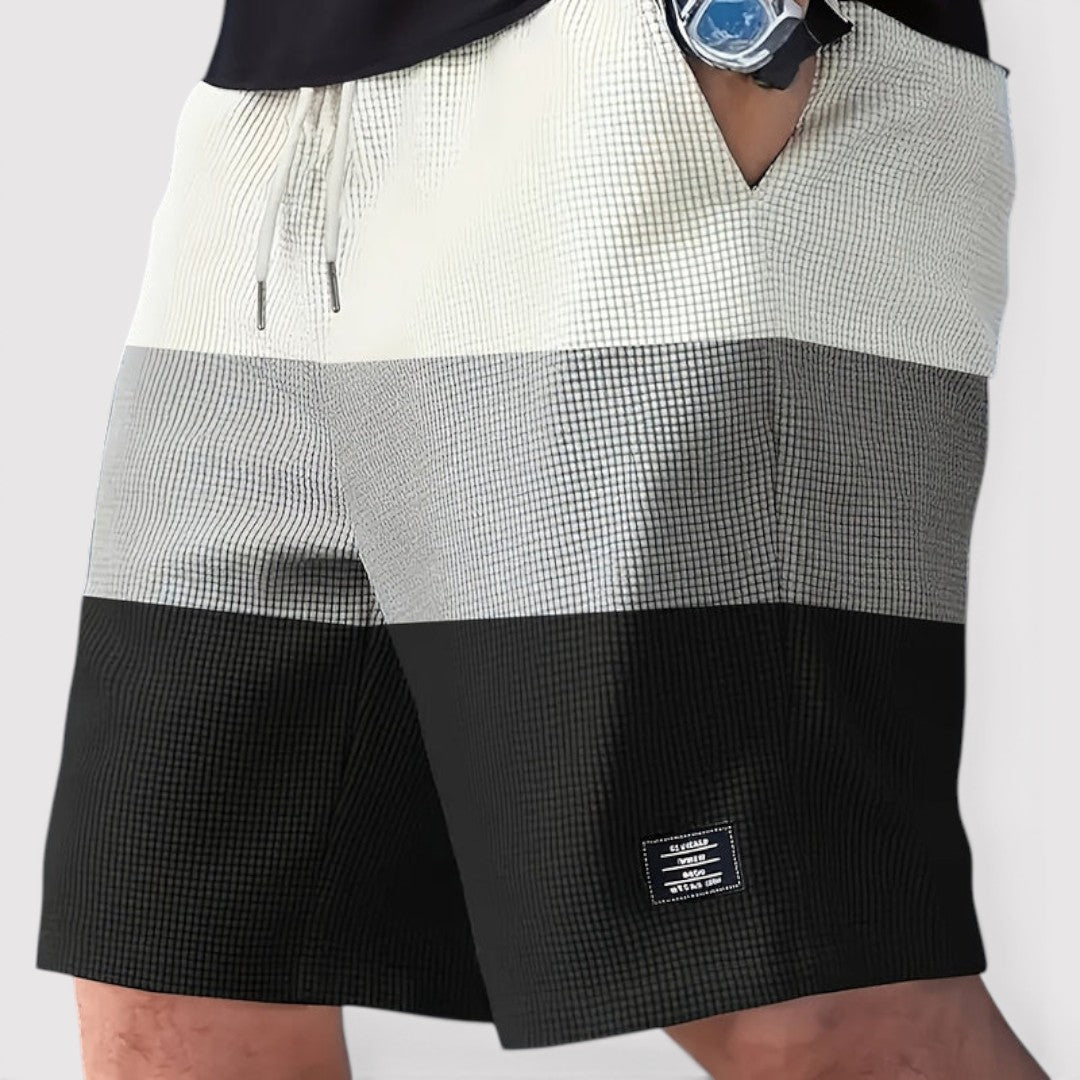 Michael Sydney men's honeycomb-textured shorts, front view