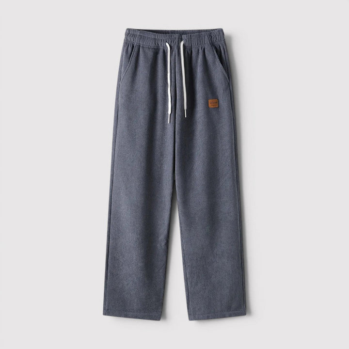 Michael Sydney men's wide ribbed pants, front view