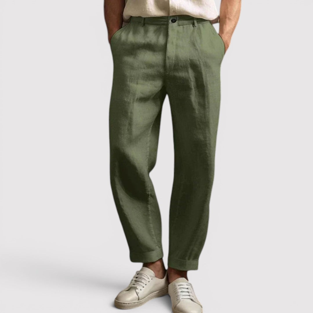 Michael Sydney men's airy pants for hot days, front view