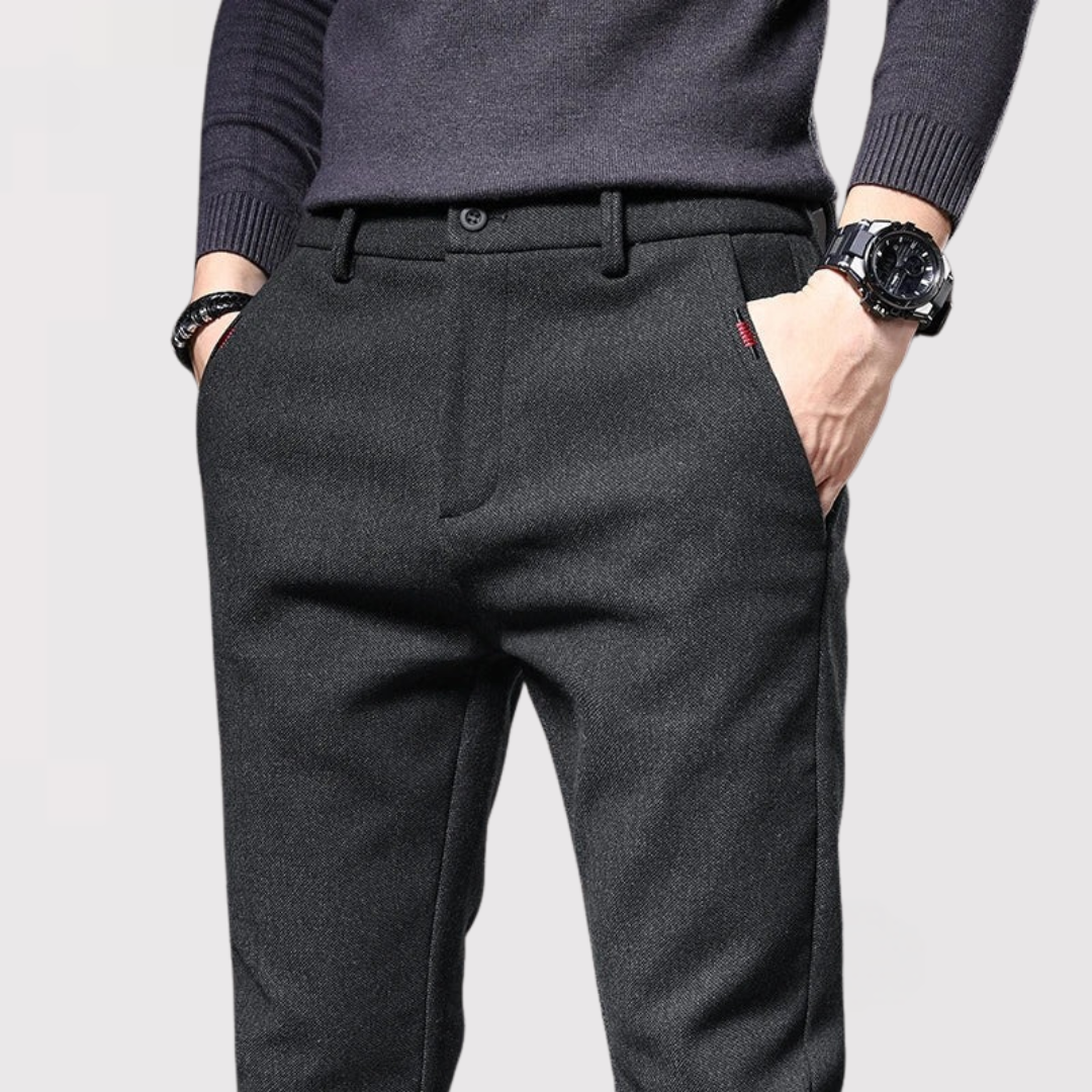 Michael Sydney men's pants with elastic waist, front view