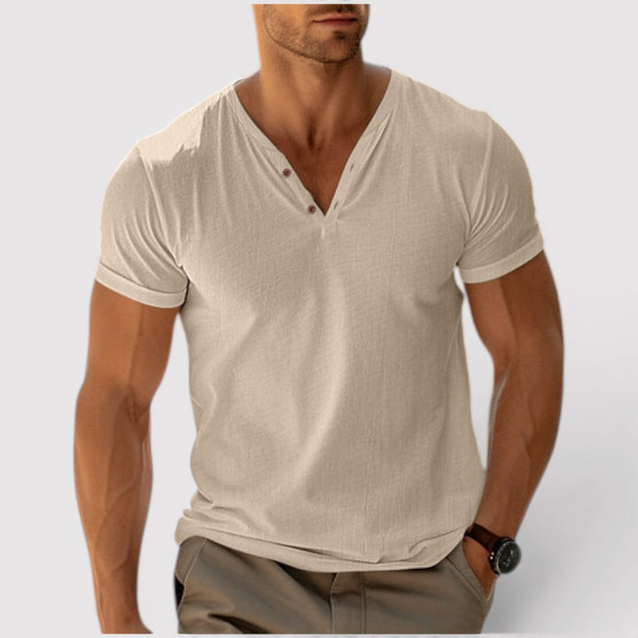 Michael Sydney men's lightweight v-neck t-shirt, front view
