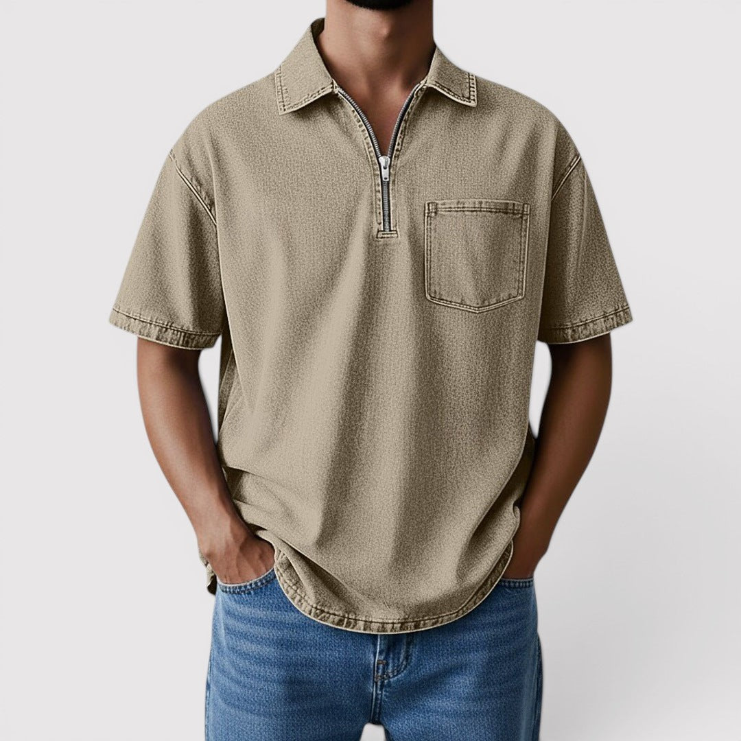 Michael Sydney men's half-zip top, front view