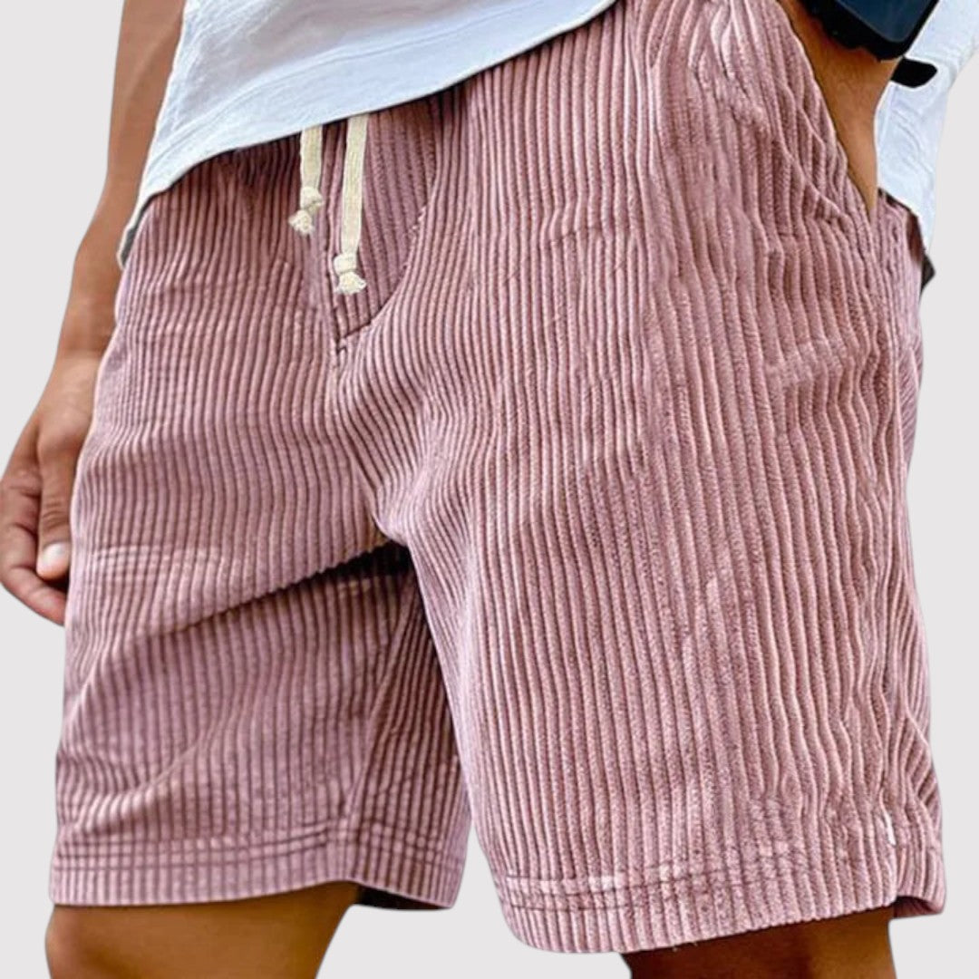 Michael Sydney men's ribbed shorts, front view