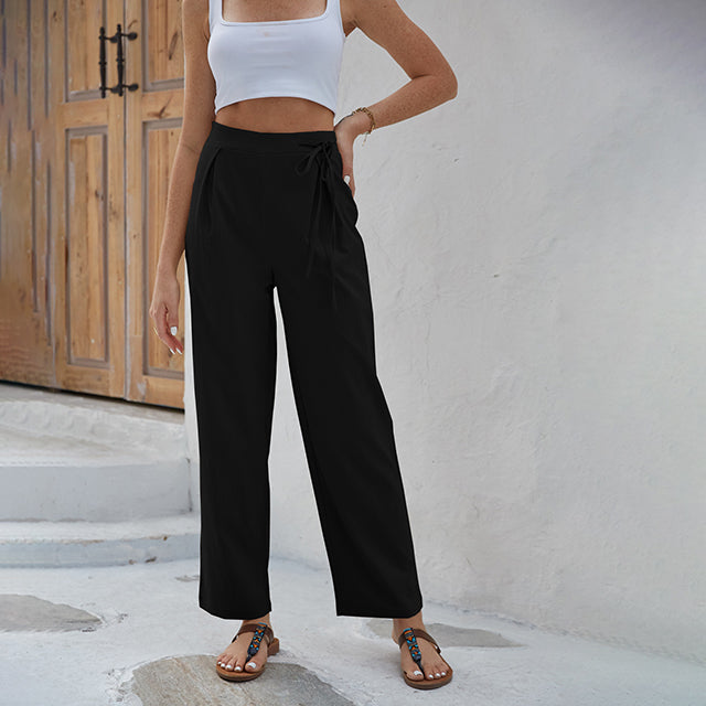 Jennifer™ | Knot-Detail Wide-Leg Pants