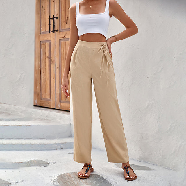 Jennifer™ | Knot-Detail Wide-Leg Pants