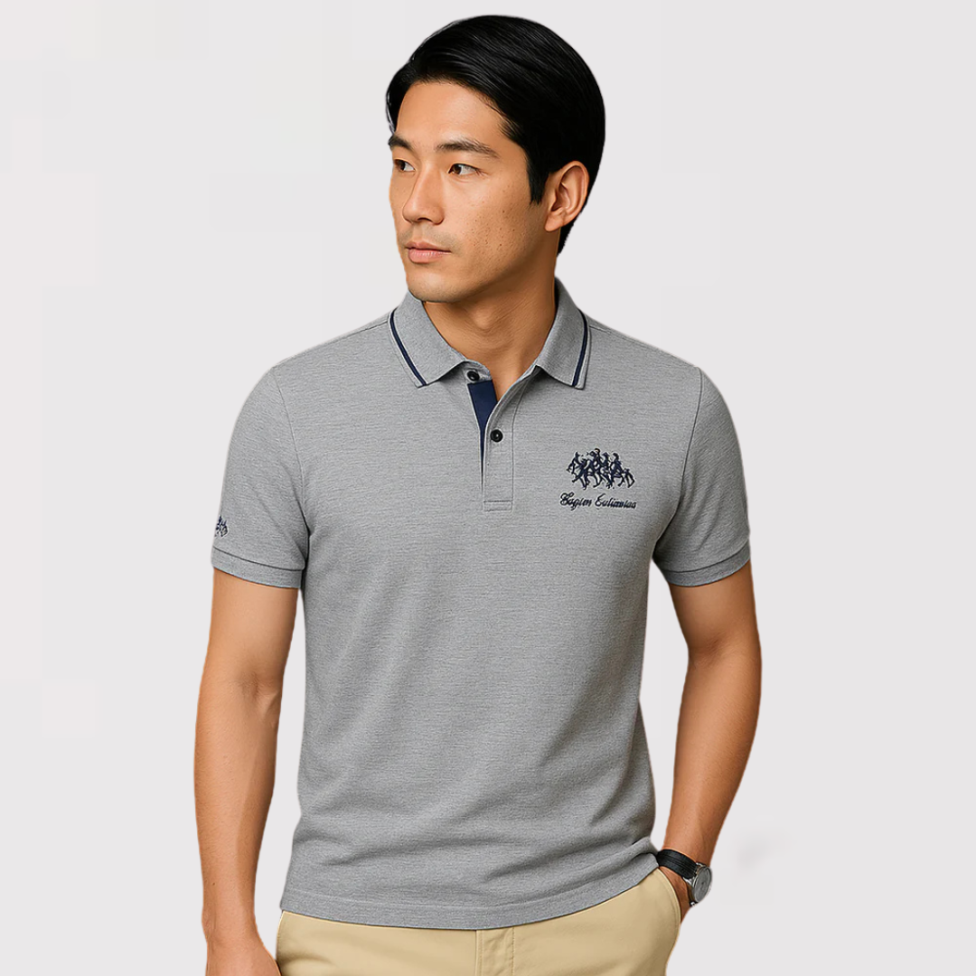 Michael Sydney men's slim-fit polo shirt, front view