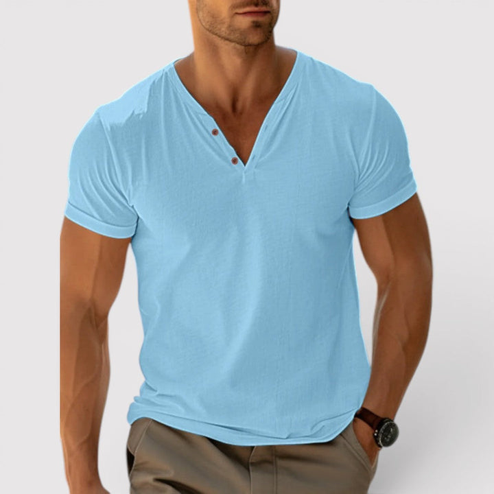 Michael Sydney men's lightweight v-neck t-shirt, front view