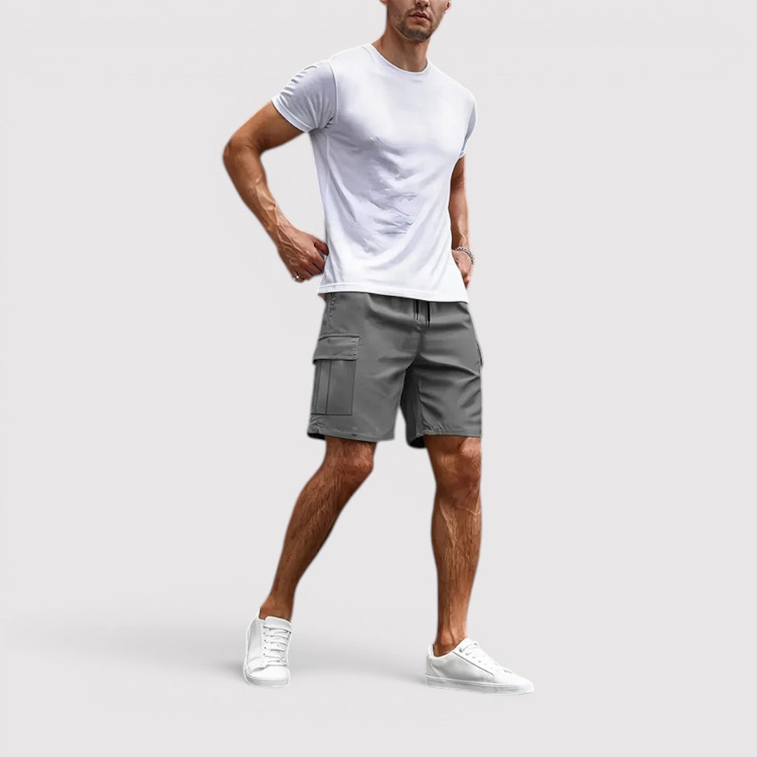 Michael Sydney men's cargo shorts, front view