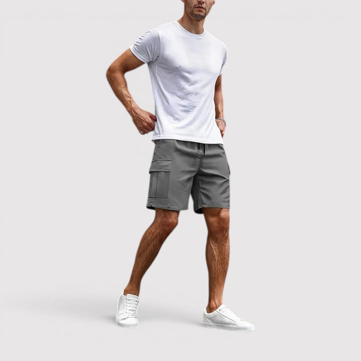 Michael Sydney men's cargo shorts, front view