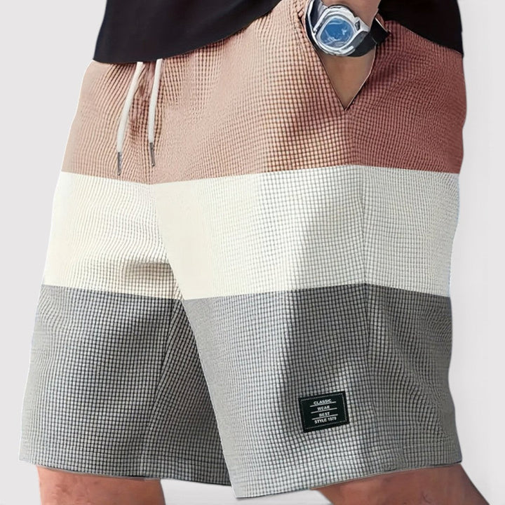 Michael Sydney men's honeycomb-textured shorts, front view