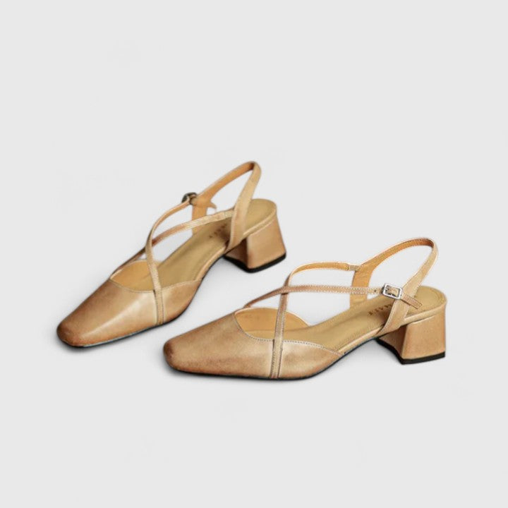 Nicole™ | Cross Strap Slingback Flats